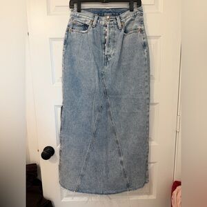 Levi's Light Blue Denim Maxi Skirt